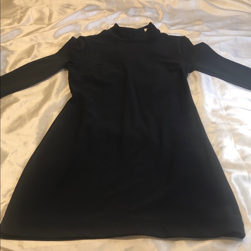 Boston Proper Classic Black Midi Dress